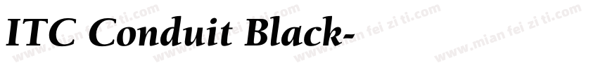 ITC Conduit Black字体转换